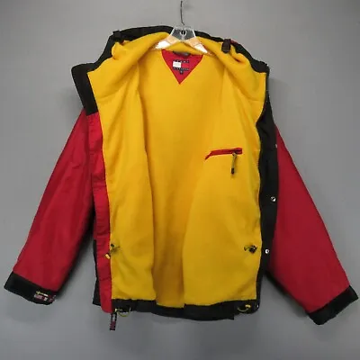 Vintage Tommy Hilfiger Jacket Men XXL Red Black Expedition 90s Preppy Flag Patch • $67.45