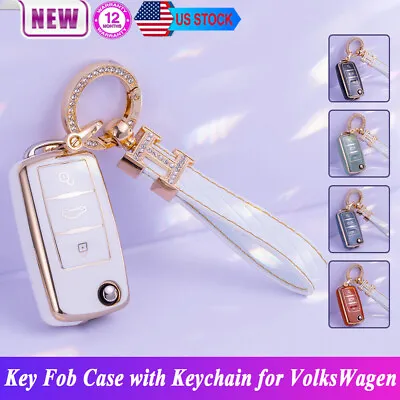 For Volkswagen VW Beetle Golf Jetta Passat Flip Remote Key Fob Shell Case Cover • $9.99