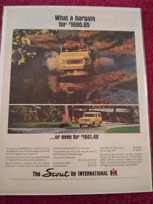 1965 IH International Scout Ad: Convertible & Hard Top Pictured In Yellow • $17.76