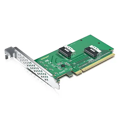PCIe To SFF-8654 Adapter PCIe 4.0 X16 To SFF-8654 (2x) 8i For U.2 NVMe SSD • $19.79