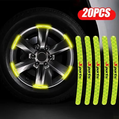 20x Reflector Sticker Decal Parts Reflective Strip Car Wheel Hub Rim Stripe Tape • $3.25