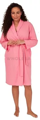 Ladies Long Sleeve Waffle Summer Dressing Gown To Fit UK 14-16 • £12.99