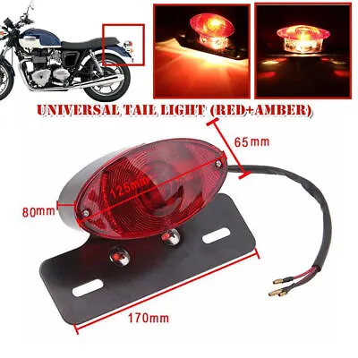 Modified Motorcycle Rear Brake Tail Turn Signal License Plate Integrated Light • $16.24