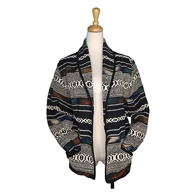 100% Cotton Tapestry Jacket Size M Shawl Collar Carpet Coat • £53.08