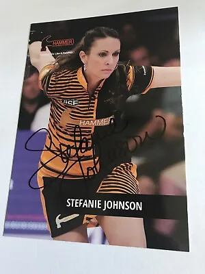 Stefanie Johnson PWBA PBA Bowler Bowling Signed Autograph 5 X 7 Photo Card • $15.39