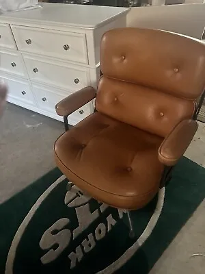 Herman Miller Eames Time Life  Chair In Cognac Leather • $1895