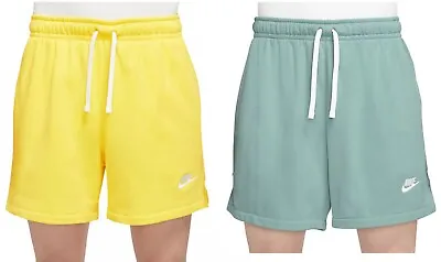 Nike Men's Club French Terry Flow Above Knee 5.5  Shorts Opti Yellow Green $50 • $23.99