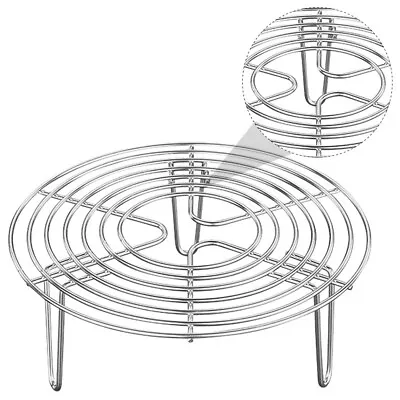 Stand Steamer Rack Grilling Rack Stainless Steel Steaming Trivet Steam Cooking • £10.30