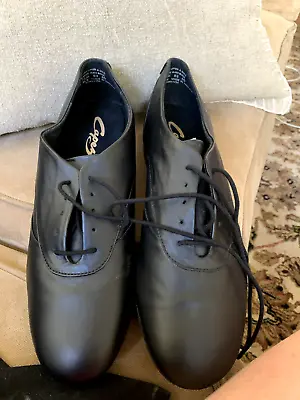 Capezio Standard Ballroom Men's Solid Black Soft Bottom Dance Shoes Size 12.5 M • $50