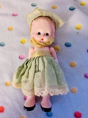 Vintage Small Thin Plastic Doll Marked S & E Flawed • $7