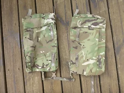 British Army Mtp Bergen Side Pouches Camo Side Pack Zip Pouches Military Surplus • $105.79