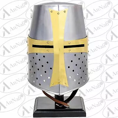 Medieval Knight's Crusader Armor Helmet Ancient Knight Helmet • £57.67