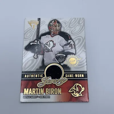 2002-03 Titanium Jerseys #6 Martin Biron /1019 Buffalo Sabres • $6