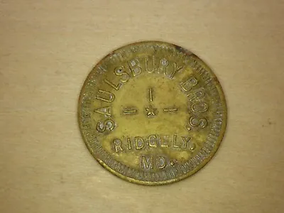 Saulsbury Bros Ridgely MD 2 Cent Trade Vintage Coin Token Canning • $2.99