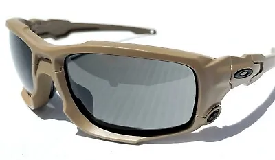 NEW Oakley SI SHOCKTUBE Desert Terrain Tan BALLISTIC Grey Lens Sunglass 9329-04 • $168.88