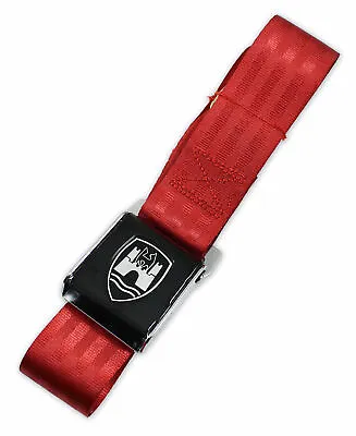 Vw Type 1 2 3 Wolfsburg 2 Point Black Buckle Red Lap Seat Belt Bug Bus Ghia • $29.95