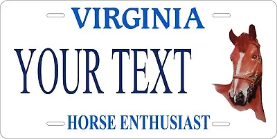 Virginia Horse Enthusiast License Plate Personalized Custom Auto Bike Motorcycle • $11.35