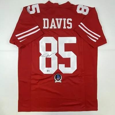 Autographed/Signed VERNON DAVIS San Francisco Red Football Jersey Beckett COA • $114.99