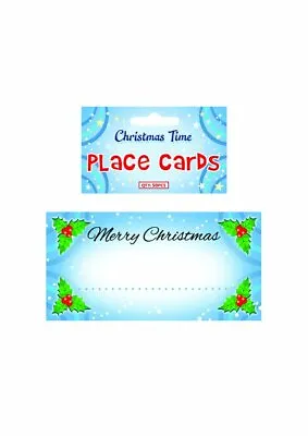 £1.49 • Buy 50 Christmas Holly Place Cards - Snowflake Tableware Party Tree Name Setting