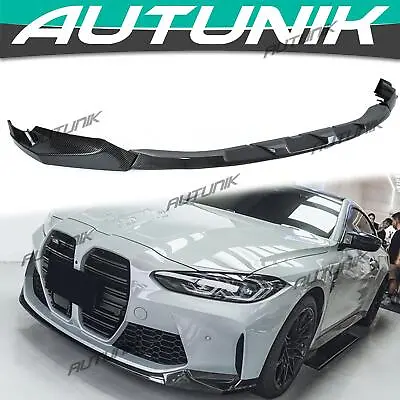 3pcs Carbon Fiber Look Front Lip Splitter For BMW G80 M3 G82 G83 M4 2021-2024 • $157.99