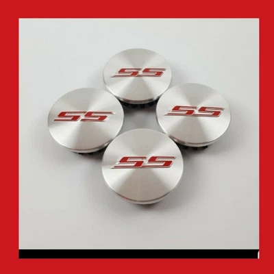 $66.99 • Buy 4x 2.5' SS ABS Silver  Red For Chevrolet Emblem Wheel Center Hub Cap
