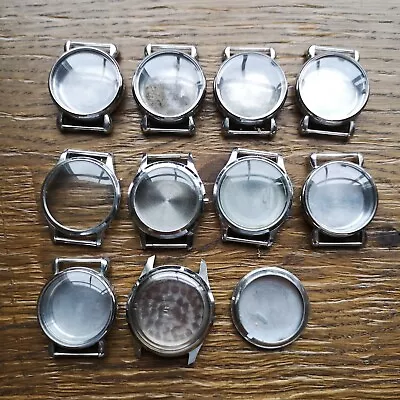 Empty Watch Cases Parts For Movement Rehoming Vintage (AG83) • $37.34