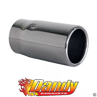 Exhaust Tip Straight Cut Rolled In 2.5  In - 2.75  Out 5  Long 304 Stainless • $30