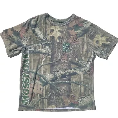 Mossy Oak T-Shirt Camo Large Mens Breakup Infinity Crew Neck Shortsleeve Pocket • $18.79