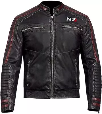 Mass Effect 3 - N7 Commander Shephard Stylish Genuine Men's Real Leather Jacket • $112.99