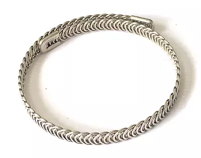 Vintage Silver Tone Filigree Adjustable Wire Bracelet One Size 8  Long • $30.49