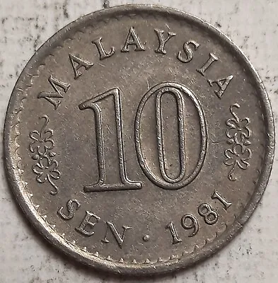 ONE CENT COINS: 1981 MALAYSIA 10 Sen Coin FIRST SERIES Parliament • $1