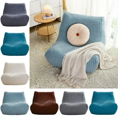 New Tatami 1 Seater Lazy Sofa Cover Velvet Soft Caterpillar Lounge Chair Cover • $31.99