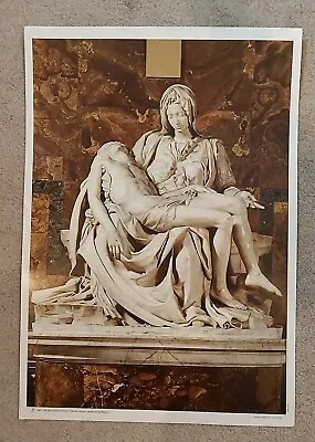 Michelangelo-The Pieta-Pity- 19-3/4  X 13-3/4  - Nova LVX -Printed In Italy • $18.17