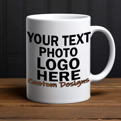 Personalised Mug Photo Custom Cup Design Name Text Valentines Eid Gift Birthday • £6.79