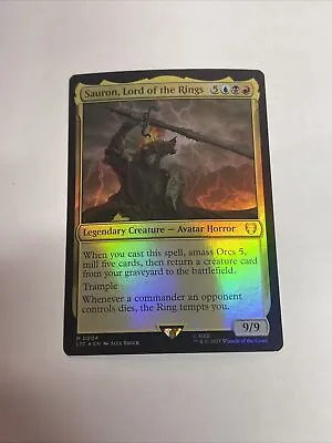 MTG Sauron Lord Of The Rings Tales Of Middle-earth Commander 0004 Foil Mythic • $1.29