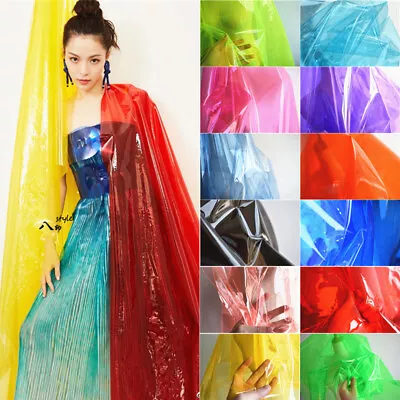 £10.48 • Buy Waterproof TPU Fabric PVC Jelly Film Crystal Bag Decor Plastic Raincoat Fabric