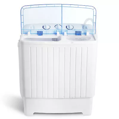 Portable Wash Machine 17.6LBS Mini Compact Twin Tub Laundry Washer Spin Dryer • $116.58