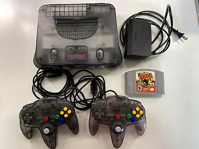 Smoke Nintendo 64 Console With Matching OEM Controller N64 Grey Authentic BUNDLE • $200