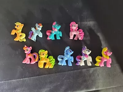 MLP My Little Pony Lot Of 9 Mini Friendship Is Magic Figures Plastic 2” 2010 • $13.50