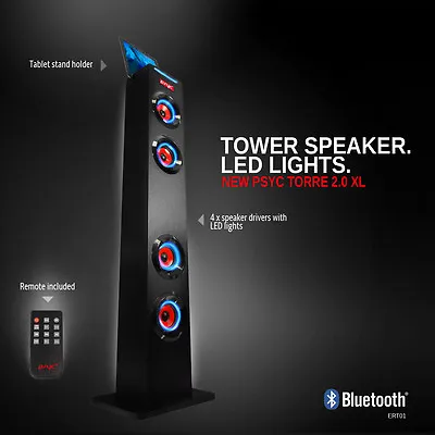 Sumvision Psyc Torre XL Bluetooth Wireless Portable Speaker Smartphone Tablet • £66.99