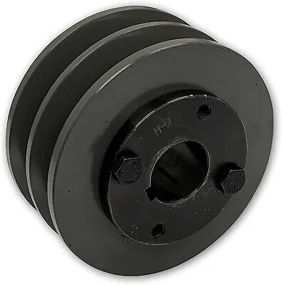 Cast Iron Electric Motor Pulley Sheave 3.35  Two Groove For B Bx 5l Belts • $54.45