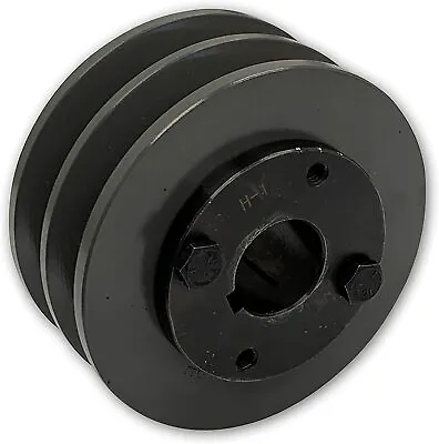 Cast Iron Electric Motor Pulley Sheave 5.25  Two Groove For B Bx 5l Belts • $68.92