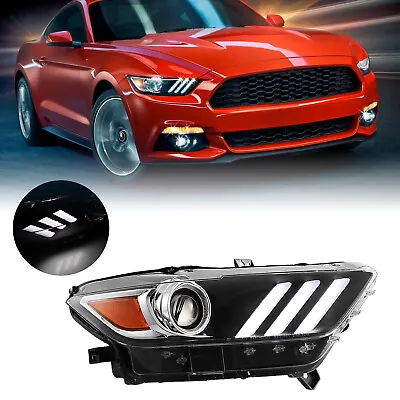 FOR Ford Mustang HID/Xenon  2015-2017 LED Projector Headlight Headlamp-Passenger • $149.99