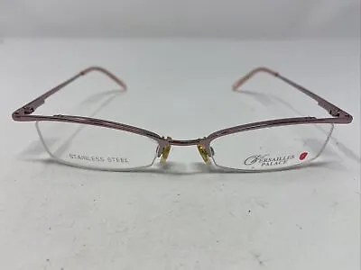 Versailles Palace VP112 Pink 47-17-135 Metal Half Rim Eyeglasses Frame D677 • $59.81