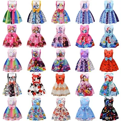 $19.99 • Buy Gabby's Dollhouse Unicorn Girls Bow Princess Dress Birthday Party Tutu Skirts
