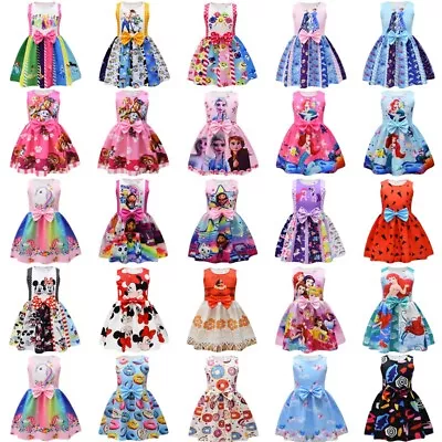$19.99 • Buy Gabby's Dollhouse Unicorn Girls Bow Princess Dress Birthday Party Tutu Skirts