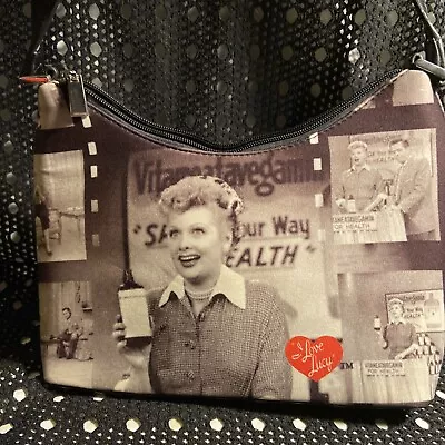 Vintage Cocos  I LOVE LUCY  Black White Gray Handbag Purse TV Show Souvenir • $19