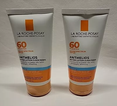 2 La Roche-Posay SPF 60 Body & Face Cooling Water Lotion Sunscreen 5 Oz Exp 2025 • $15