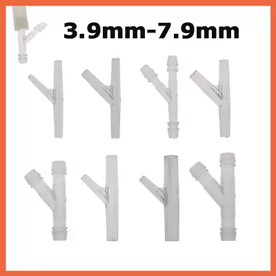 Y-Piece Joint Hose Pipe Tube Plastic 3 Way Connector Various Size 3.9-7.9mm • £1.79