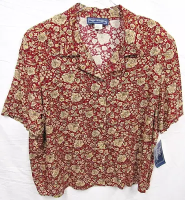 Maggie McNaughton Women's 22W Vintage 80's U.S.A. Blouse Top New Tag • $28